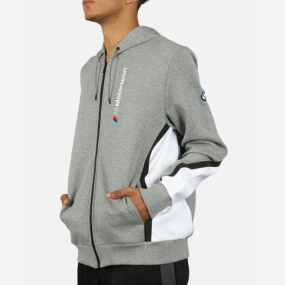 PUMA Men Bmw Motorsport Hooded Sweat Jacket sz XXL -- - Picture 6 of 17